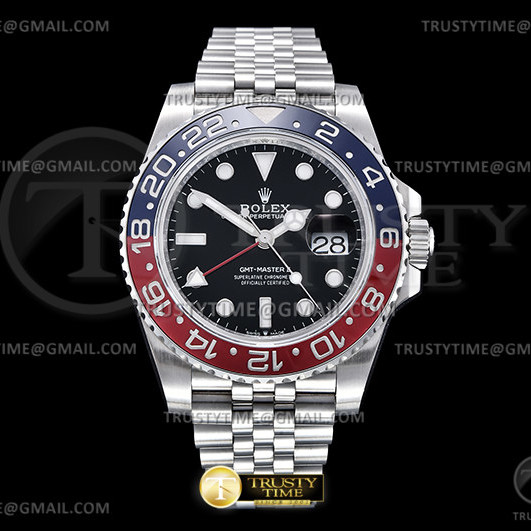 GM공장 V4 롤렉스 GMT마스터 2 펩시 쥬빌레브레이슬릿 GMT II 126710 Jub 904L SS/SS Blk GMF V4 A3285 CHS