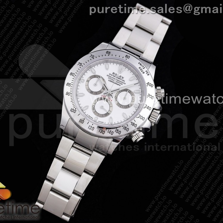 TW공장 스틸토나 화이트다이얼 4130 Daytona SS TWF SS Bezle White Dial on SS Brcelet A4130