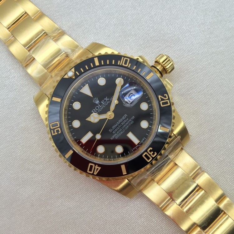 3A공장 롤렉스 서브마리너 포금 검판 Rolex Submariner Wrapped Gold Black Dial