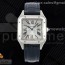 IWS공장 까르띠에 산토스 뒤몽 27.5 스틸 실버다이얼 네이비가죽스트랩 Santos Dumont 27.5mm IWSF Best Edition Silver Dial on Blue Leather Strap Quartz