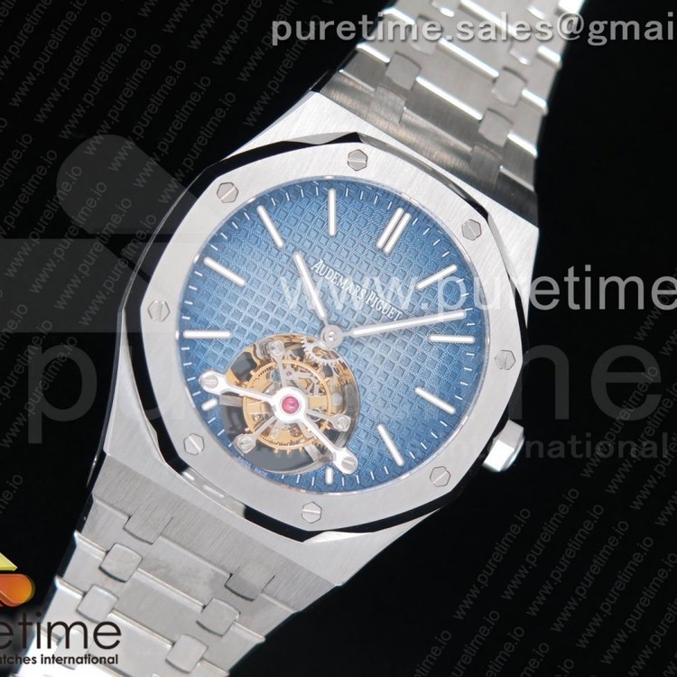 오데마피게 로얄오크 스틸 투어빌론 블루 글라데이션다이얼 브레이슬릿 Royal Oak SS Tourbillon Blue Gradient Textured Dial on SS Bracelet