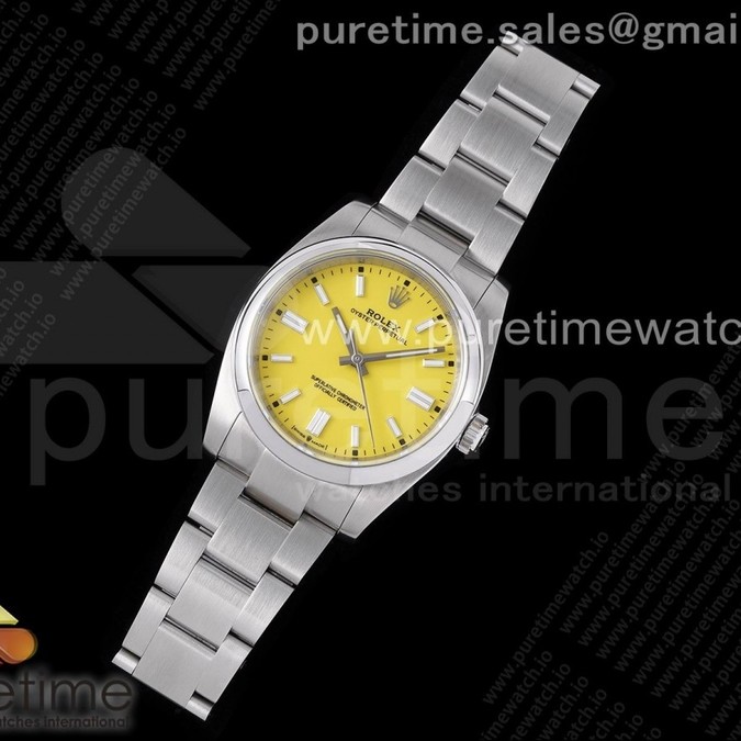 KR공장 오이스터 36미리 옐로우다이얼 2824 Oyster Perpetual 126000 36mm KRF 1:1 Best Edition 904L Steel Yellow Dial A2824