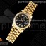 GM공장 롤렉스 데이데이트 36 옐로우골드금통 블랙다이얼 2836 Day Date 40 YG 904L Steel Fluted Bezel GMF 1:1 Best Edition Black Diamonds Dial on YG Bracelet A2836