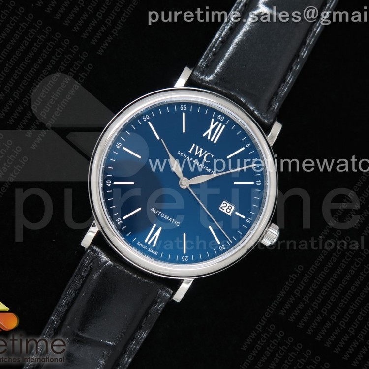 FK공장 IWC 포르토피노 스틸 블루다이얼 가죽스트랩 Portofino Automatic SS Blue Dial on Black Leather Strap A2892