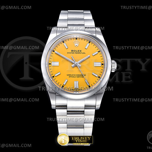 EW공장 롤렉스 오이스터퍼페츄얼 36 스틸 옐로우다이얼 브레이슬릿 Oyster Pert. 36mm 126000 SS/SS Yellow EWF A3230