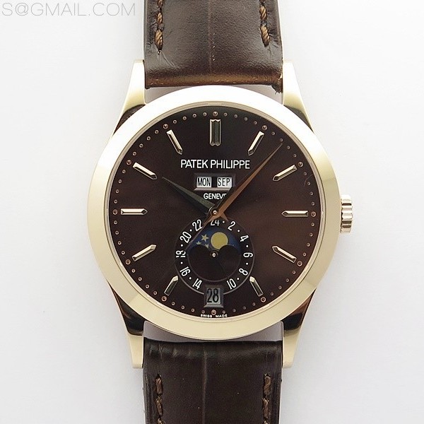 GR공장 애뉴얼 캘린더 로골 브라운다이얼 가죽스트랩 Annual Calendar Complications 5396 RG GRF Best Edition Black dial on Brown leather strap A324