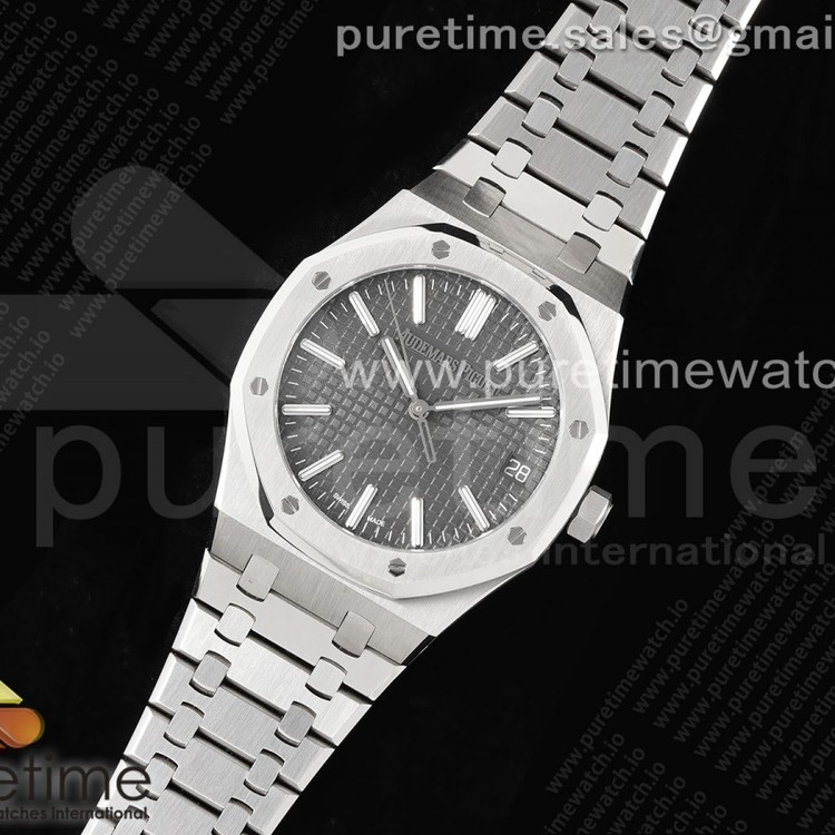APS공장 오데마피게 로얄오크 15510 50주년기념판 그레이다이얼 브레이슬릿 Royal Oak 41mm 15510 "50th Anniversary" SS APSF 1:1 Best Edition Gray Dial on SS Bracelet SA4302 Super Clone