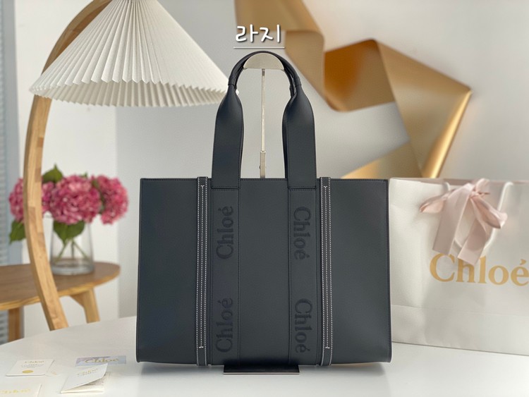 끌로에 우디 소가죽 토트백 블랙  미니 / 스몰 / 미디움 / 라지