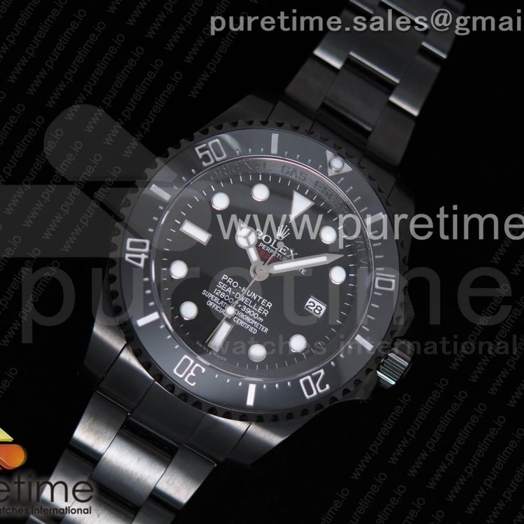 롤렉스 프로헌터 딥씨 싱글레드 PVD블랙케이스 브레이슬릿 Pro Hunter Deepsea Single Red 116660 PVD All Black Black Dial on PVD Bracelet SA3135