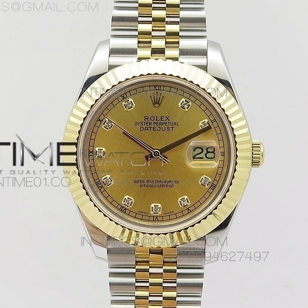 BP공장 V2 롤렉스 데이저스트2 콤비 골드다이얼 텐포인트인덱스 Rolex DateJust2 SS&YG Gold Dial 10Point Index 신형브레스렛