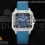 3K공장 까르띠에 산토스 드 까르띠에 40 스틸 블루다이얼 가죽스트랩 Santos de Cartier 40mm 3KF 1:1 Best Edition Blue Dial on Blue Leather Strap MIYOTA 9015