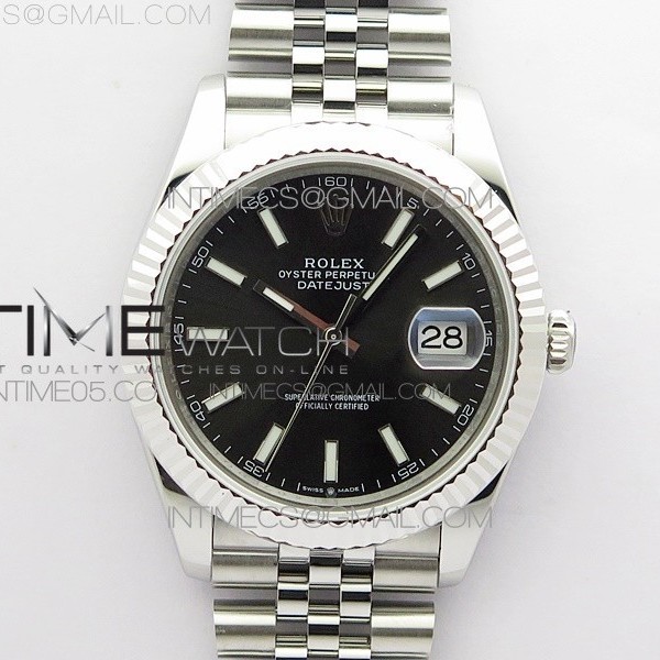 RO공장 롤렉스 데이저스트 41 그레이다이얼 DateJust 41MM 126334 904L SS ROF 1:1 Best Edition Gray Dial Stick Markers on SS Jubilee Bracelet A3235