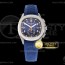 OM공장 아쿠아넛 크로노 블루다이얼 러버 Aquanaut Chronograph 5968A Blue SS/RU Blue OMF A7750