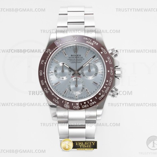 KING공장 롤렉스 세라믹 데이토나 아이스블루 8P다이아몬드인덱스 브레이슬릿 Daytona 116506 SS/SS I-Blue/Dia KING A4130