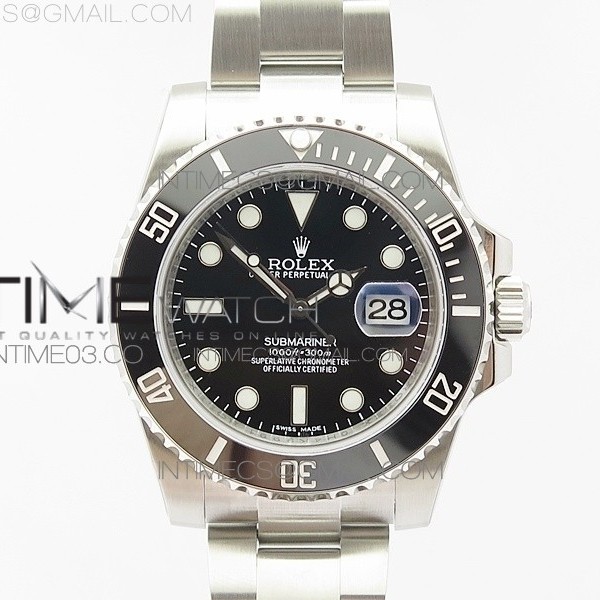 DJ공장 3135 롤렉스 316L 서브마리너 블랙 데이트 SUBMARINER 116610 LN BLACK CERAMIC SS BLACK DIAL ON DJ3135(FREE TIMEAPPMILANO R COVER)