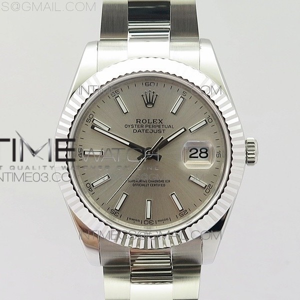 BP공장 2824무브 롤렉스 데이저스트2 41 스틸 실버다이얼 오이스터브레이슬릿 DATEJUST II 126334 41MM SS SILVER DIAL STICKS MAKERS ON OYSTER BRACELET