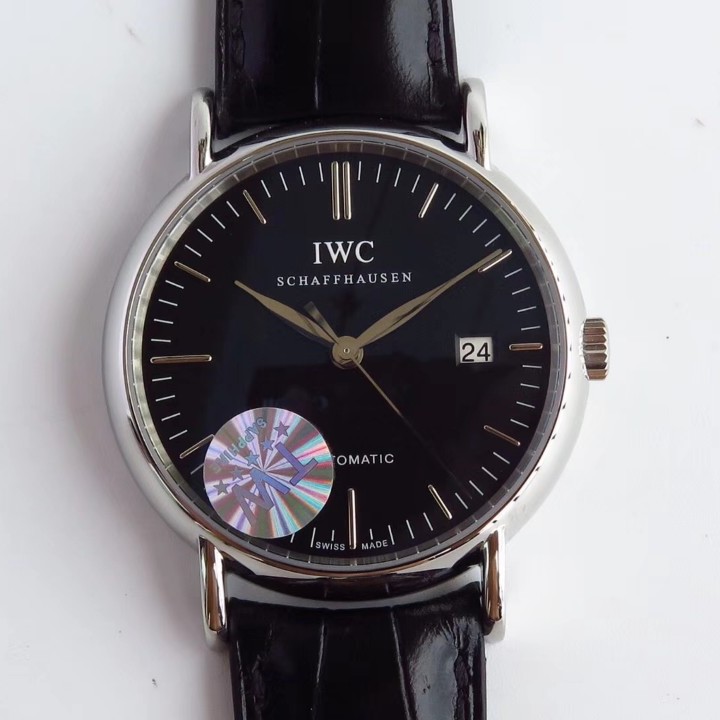 TW공장 IWC 포르토피노 IW3563 스틸 블랙다이얼 가죽스트랩
