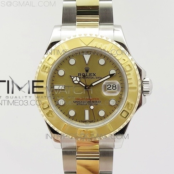 3A공장 롤렉스 요트마스터1 옐로우골드콤비 샴페인다이얼 브레이슬릿 포금 YACHT-MASTER 116655 YG WRAPPED GOLD DIAL ON SS/RG OYSTER BRACELET A2836