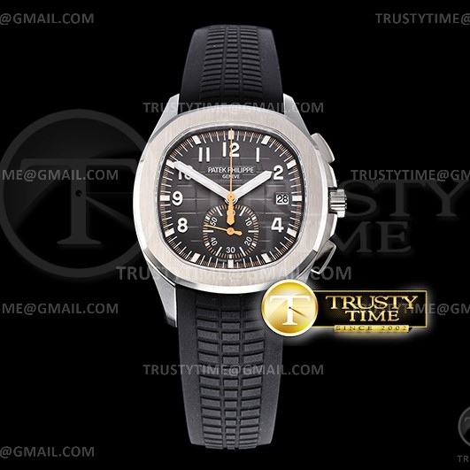 OM공장 아쿠아넛 크로노 블랙다이얼 러버 Aquanaut Chronograph 5968A Blk SS/RU Black OMF A7750