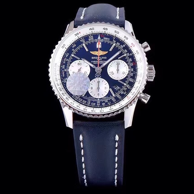 JF공장 브라이틀링 내비타이머 스틸 청판 V2 Breitling Navitimer SS/Blue 가죽줄