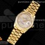 GM공장 롤렉스 데이데이트 40 옐로우골드 금통 실버다이얼 2836 Day Date 40 YG 904L Steel Fluted Bezel GMF 1:1 Best Edition Silver Diamonds Dial on YG Bracelet A2836