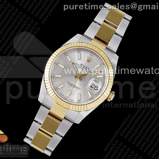 VS공장 롤렉스 데이저스트 41 옐로우골드콤비 실버다이얼 3235 DateJust 41 126333 904L SS/YG VSF 1:1 Best Edition Silver Dial on Oyster Bracelet VS3235