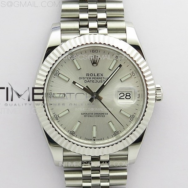 VR공장 롤렉스 데이저스트 41 실버다이얼 3235 DateJust 41MM 126334 904L SS VRF 1:1 Best Edition Silver Dial Stick Markers on SS Jubilee Bracelet A3235