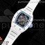 KV공장 V3 RM055 세라믹 스켈레톤다이얼 러버 RM055 White Ceramic KVF Best Edition Skeleton Dial Blue on White Rubber Strap MIYOTA8215 V3