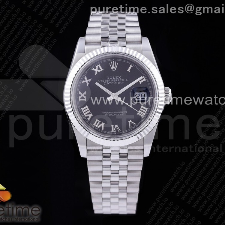GM공장 롤렉스 데이저스트 36 블랙다이얼 브레이슬릿3235 DateJust 36 SS 126234 904L Steel Black Dial Roman Markers on Jubilee Bracelet SA3235