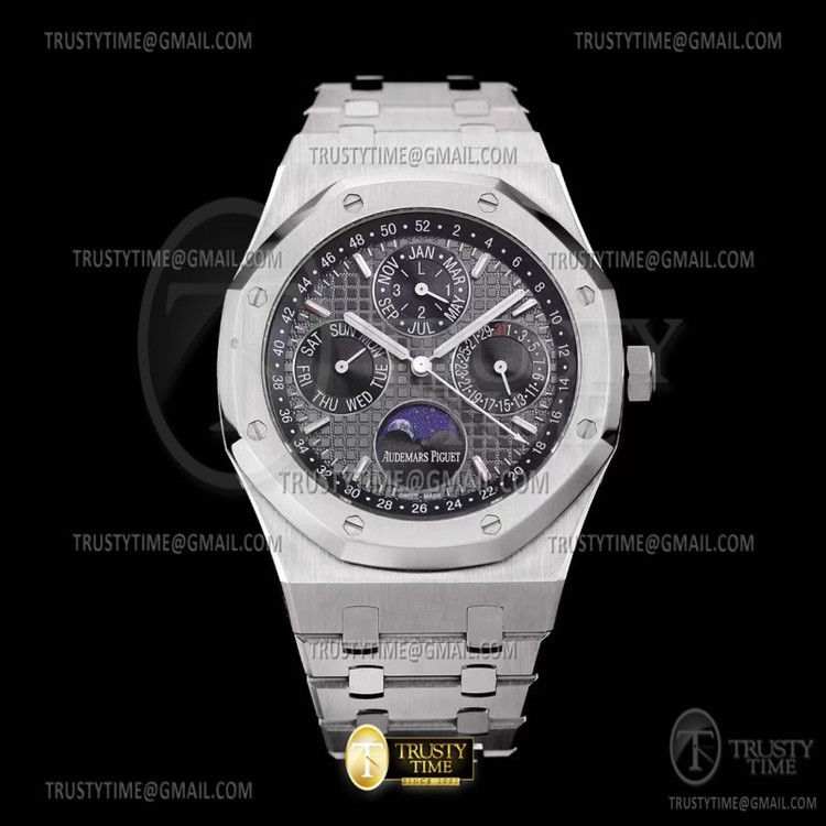 APS공장 오데마피게 로얄오크 퍼페추얼캘린더 스틸 그레이다이얼 브레이슬릿 Royal Oak Perpetual Cal 26574 SS/SS Grey APSF A5134
