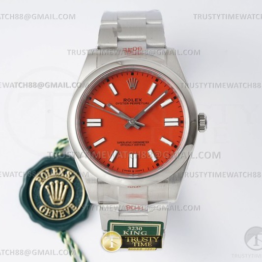 KING공장 롤렉스 오이스터퍼페츄얼 41 스틸 레드다이얼 바인덱스 쥬빌레브레이슬릿 Oyster Pert 41mm 124300 Oys SS/SS Red KING K3230