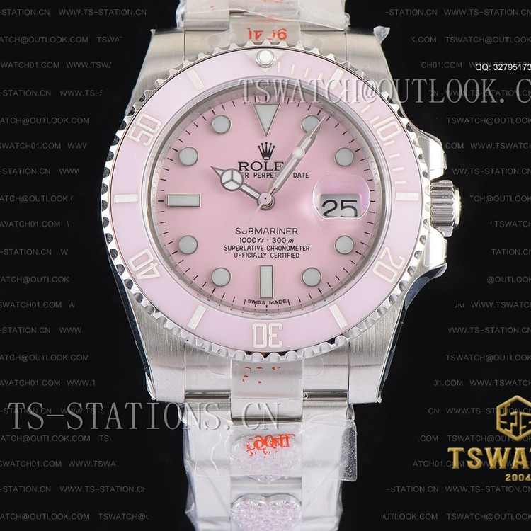 GM공장 롤렉스 서브마리너 핑크다이얼 브레이슬릿 Submariner 116610 LN GMF 1:1 Pink Ceramic Heart 904 Steel A2836(FREE EXTRA BRACELET)