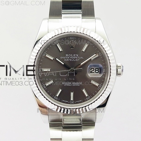 BP공장 2824무브 롤렉스 데이저스트2 41 스틸 그레이다이얼 오이스터브레이슬릿 DATEJUST II 126334 41MM SS GRAY DIAL STICKS MAKERS ON OYSTER BRACELET