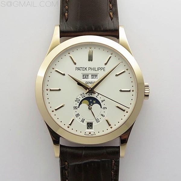 GR공장 애뉴얼 캘린더 로골 화이트다이얼 가죽스트랩 Annual Calendar Complications 5396 RG GRF Best Edition White dial on Brown leather strap A324