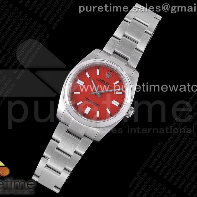 KR공장 오이스터 36미리 레드다이얼 2824 Oyster Perpetual 126000 36mm KRF 1:1 Best Edition 904L Steel Red Dial A2824
