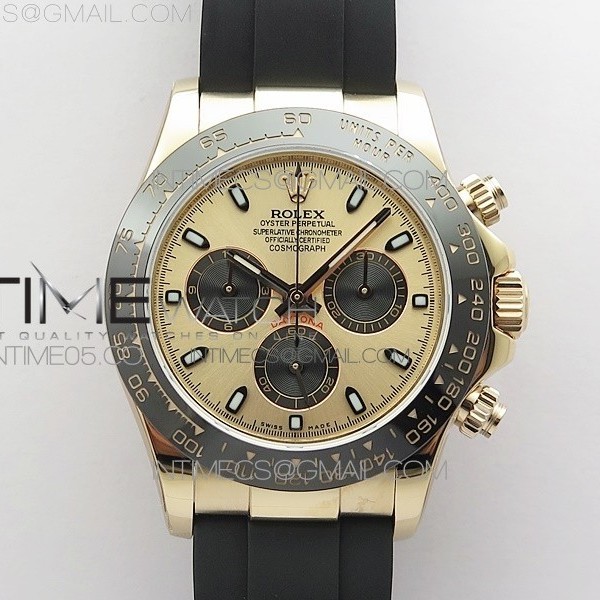 BL공장 세라토나 로골 팬더다이얼 러버 Daytona 116500 LN RG BLF Best Edition RG dial On Black Rubber Strap A4130