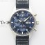 KK공장 IWC 파일럿 크로노그래프 IW388101 Pilot Chrono IW388101 KKF Best Edition Blue Dial on Blue Leather Strap A7750 to 69385